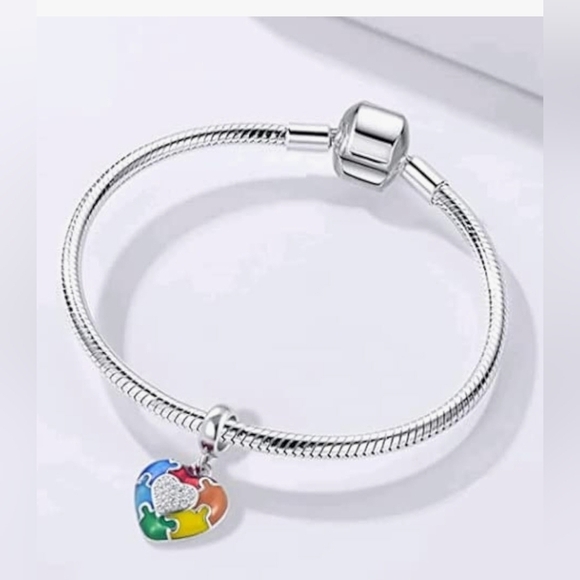 🧩 Autism Awareness Charm Puzzle Piece Enamel ASD Bead (CHARM ONLY) 🧩 - Picture 9 of 10